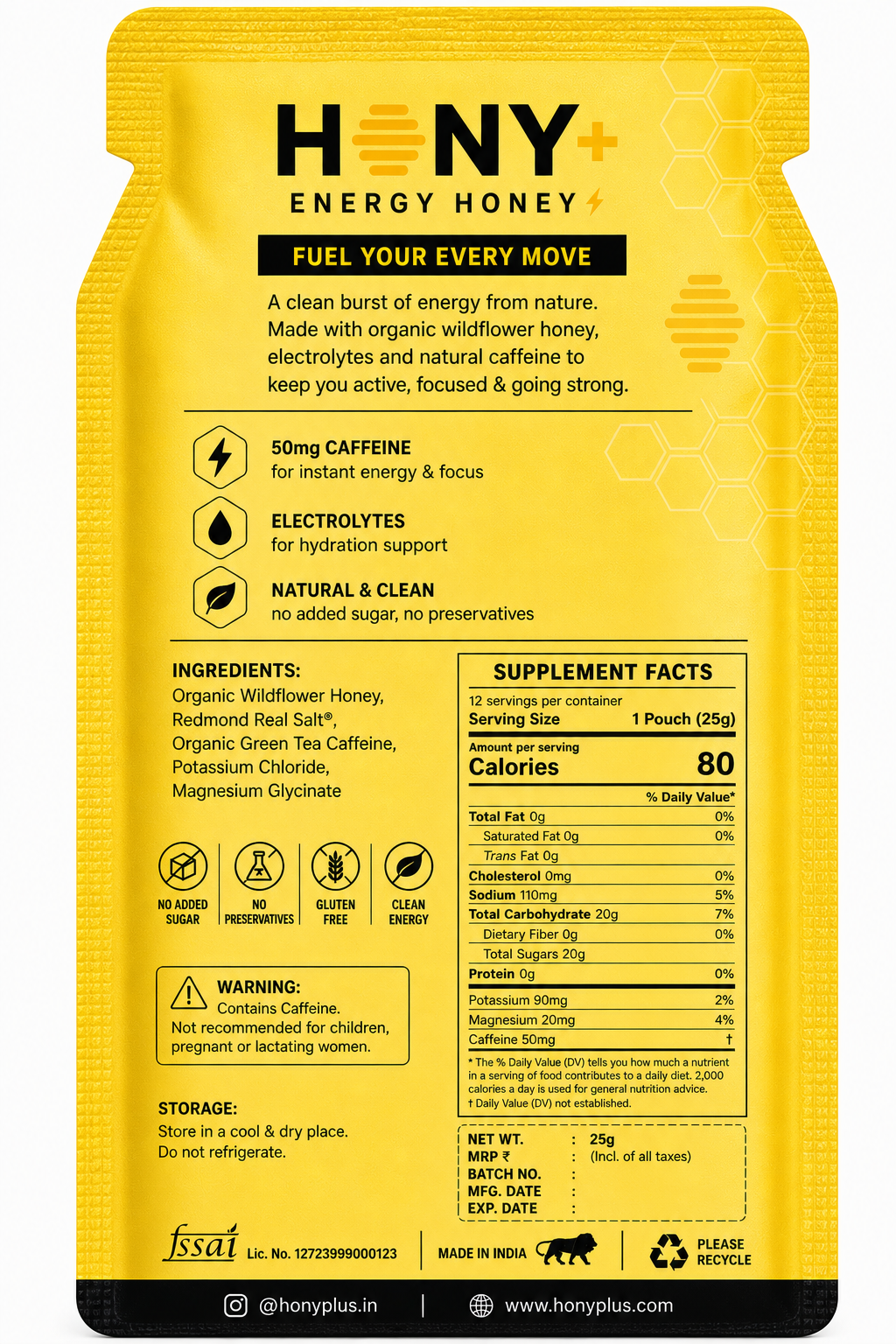 Hony+ Buzz 50 Energy Honey